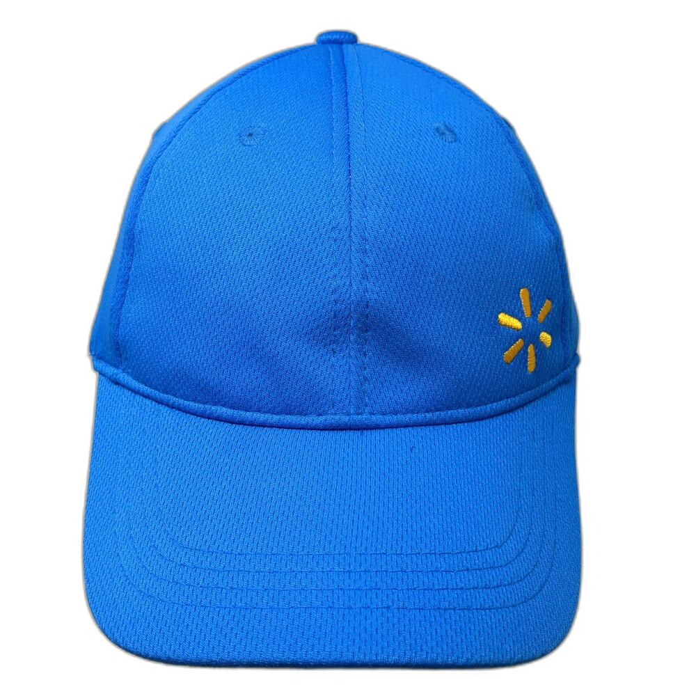 HPI Walmart Spark Logo Blue Yellow Baseball Cap Hat One Size Adjustable Strap